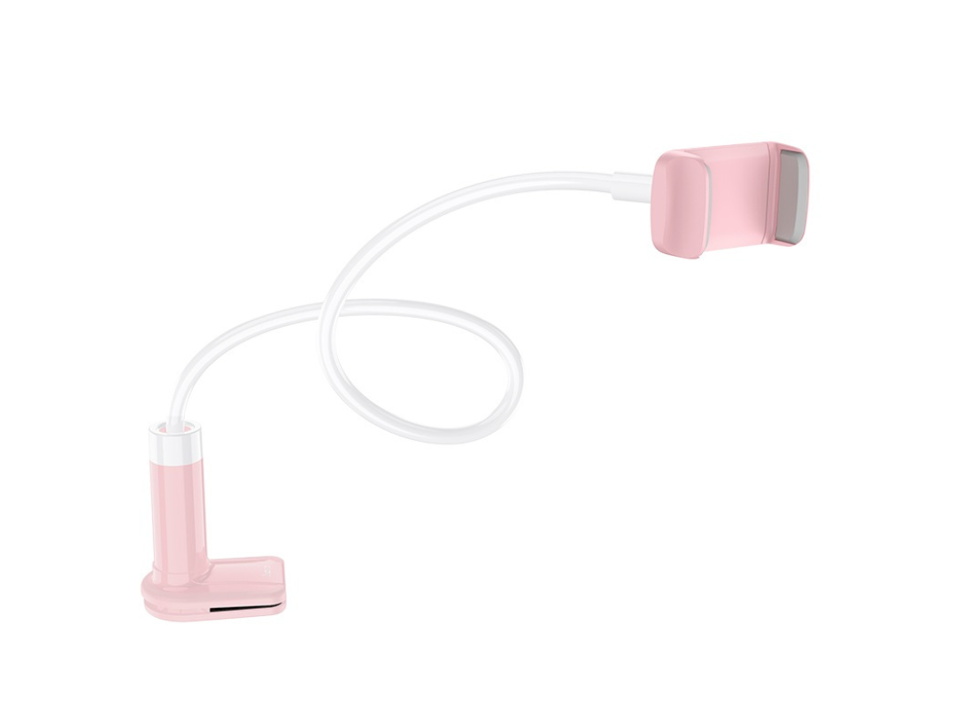 Hoco Mobile Phone Stand – Pink & White Adjustable Desk Holder Hoco Mobile Phone Stand – Pink & White Adjustable Desk Holder